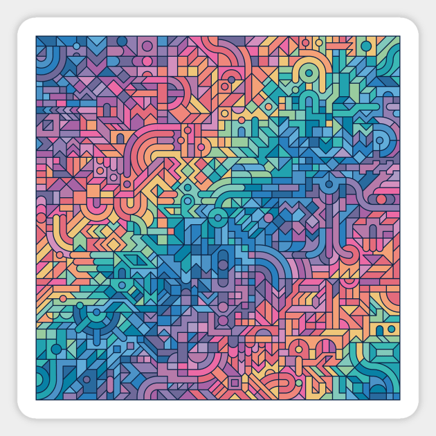 Colourful Chaos Sticker by Thepapercrane